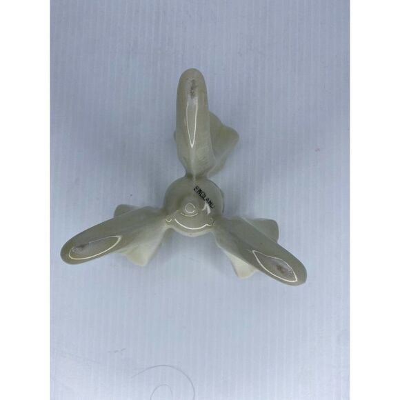 Vintage White Ceramic Triple Bud Vase Candle Holder Made In England - Picture 7 of 9